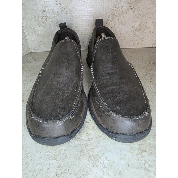Men Moc Toe Loafers Sz 11 Business Casual Comfort Boat Slip On Shoes Faded Glory - Picture 1 of 7